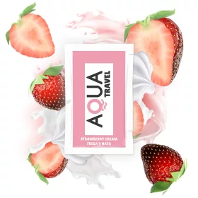   AQUA TRAVEL – Eperkrém ízesítésű vízbázisú síkosító, 6 ml