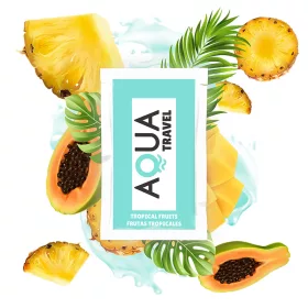   AQUA TRAVEL – Trópusi gyümölcs ízesítésű vízbázisú síkosító, 6 ml