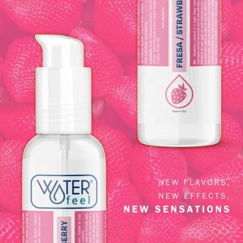WATERFEEL – Eper ízesítésű vízbázisú síkosító, 175 ml
