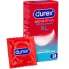 DUREX – Sensitive XL vékony óvszer extra nagy méretben, 10 db