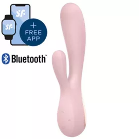   SATISFYER – Mono Flex Red app-vezérelt, rugalmas vibrátor, újratölthető, rózsaszín