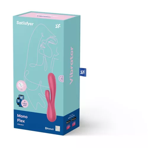 SATISFYER – Mono Flex Red app-vezérelt, rugalmas vibrátor, újratölthető, piros