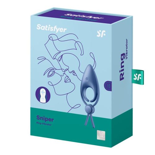 SATISFYER - Sniper újratölthető, intim vibrációs gyűrű, 12 rezgésmóddal