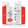 INTENSE – Fém anál plug, piros kristállyal, 9 cm