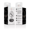 INTENSE – Fém anál plug fekete üveggel, 8 cm