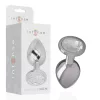 INTENSE – Fém anál plug, ezüst kristállyal, 8 cm