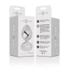 INTENSE – Fém anál plug, ezüst kristállyal, 8 cm