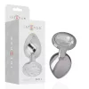 INTENSE – Fém anál plug, ezüst kristállyal, 9 cm