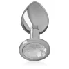 INTENSE – Fém anál plug, ezüst kristállyal, 9 cm