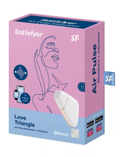 SATISFYER - Love Triangle léghullámos csiklóizgató, újratölthető, appvezérléssel