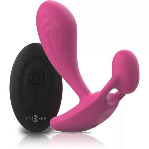 INTENSE – Shelly távirányítós vibrációs anál plug, erőteljes dupla motor, újratölthető, rózsaszín
