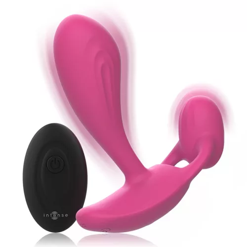 INTENSE – Shelly távirányítós vibrációs anál plug, erőteljes dupla motor, újratölthető, rózsaszín