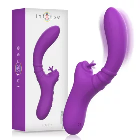   INTENSE – Harry rugalmas vibrátor stimuláló nyelvvel, újratölthető, lila