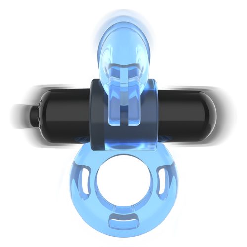 INTENSE – Fry nyuszis vibrációs péniszgyűrű, kék