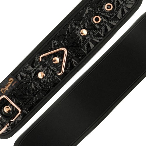 COQUETTE CHIC DESIRE – Vegán bőr kézbilincs, állítható, párnázott, fekete