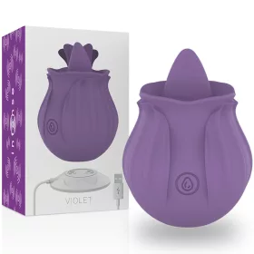   INTENSE – Violet rózsa formájú klitorális stimulátor, újratölthető, 10 rezgésmód, lila