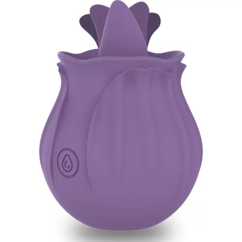 INTENSE – Violet rózsa formájú klitorális stimulátor, újratölthető, 10 rezgésmód, lila