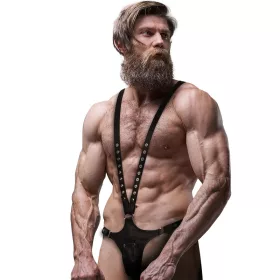   FETISH SUBMISSIVE ATTITUDE – V-alakú férfi hám, 100% vegán bőr, állítható