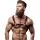 FETISH SUBMISSIVE ATTITUDE – Férfi mellhám, fekete/piros