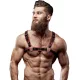 FETISH SUBMISSIVE ATTITUDE – Férfi mellhám, fekete/piros