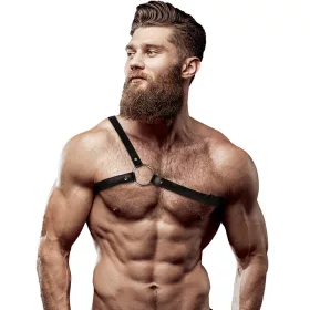   FETISH SUBMISSIVE ATTITUDE – Keresztpántos férfi vállhám, vegán bőr, állítható