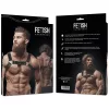 FETISH SUBMISSIVE ATTITUDE – Férfi mellhám állítható pántokkal, vegán bőrből, fekete, univerzális méret