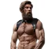 FETISH SUBMISSIVE ATTITUDE – Férfi nyakpántos mellhám, vegán bőr, állítható