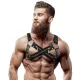 FETISH SUBMISSIVE ATTITUDE – Férfi mellhám, keresztezett, cipzárral, állítható