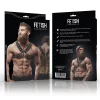 FETISH SUBMISSIVE ATTITUDE – Férfi mellkasi hám szegecsekkel, vegán bőrből, fekete, univerzális méret