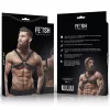FETISH SUBMISSIVE ATTITUDE – Keresztpántos Bulldog mellkasi hám vegán bőrből, fekete, univerzális méret