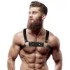 FETISH SUBMISSIVE ATTITUDE – Bulldog férfi mellkasi hám, vegán bőr, M/L