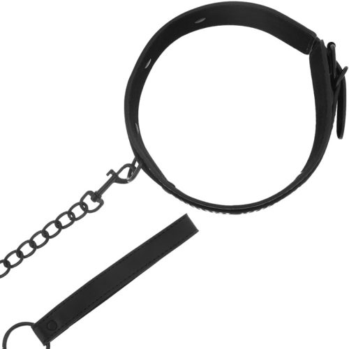 INTENSE FETISH - Nyakörv pórázzal, vegán bőr