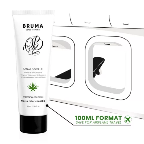 BRUMA – Cannabis aromájú melegítő hatású vízbázisú síkosító kendermagolajjal, 100 ml
