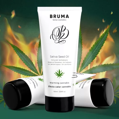 BRUMA – Cannabis aromájú melegítő hatású vízbázisú síkosító kendermagolajjal, 100 ml