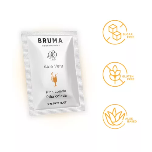 BRUMA – Aloe Vera vízbázisú síkosító gél Pina Colada aromával, 6 ml