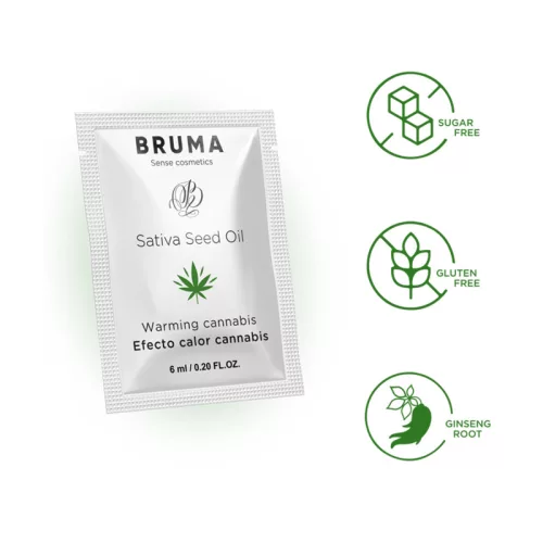 BRUMA – Cannabis aromájú melegítő hatású vízbázisú síkosító kendermagolajjal, 6 ml
