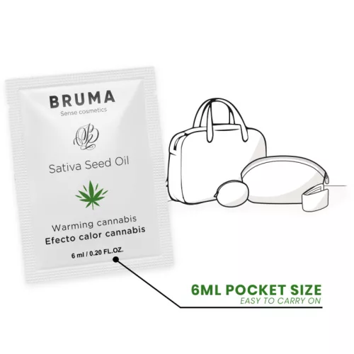 BRUMA – Cannabis aromájú melegítő hatású vízbázisú síkosító kendermagolajjal, 6 ml