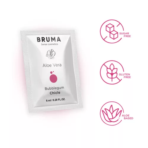 BRUMA – Aloe Vera vízbázisú síkosító gél rágógumi aromával, 6 ml