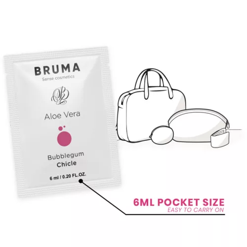 BRUMA – Aloe Vera vízbázisú síkosító gél rágógumi aromával, 6 ml