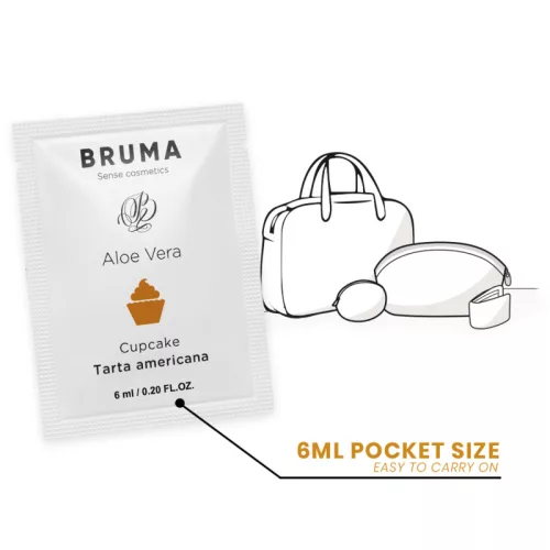 BRUMA – Aloe Vera vízbázisú síkosító gél muffin aromával, 6 ml