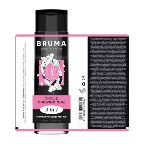 BRUMA – Premium 3 az 1-ben melegítő masszázsolaj, rágógumi ízű, 100 ml