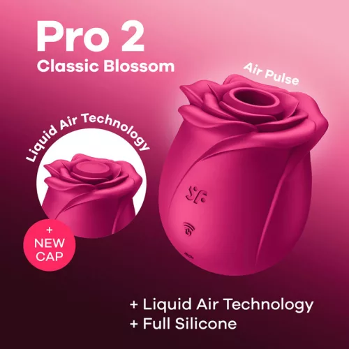 SATISFYER – Pro 2 Classic Blossom léghullámos csiklóizgató, újratölthető