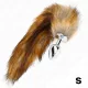 KINK – Anal plug szintetikus barna farokkal, S méret, 40 cm