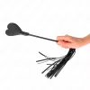 KINK – Szív alakú paskoló ostor véggel, 35 cm, fekete
