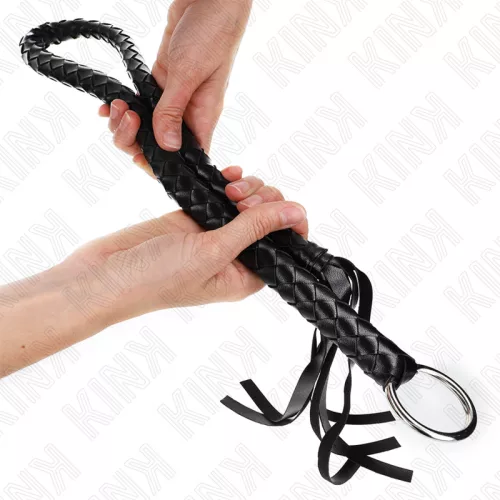 KINK – Kígyó ostor gyűrűs markolattal, 65 cm, fekete