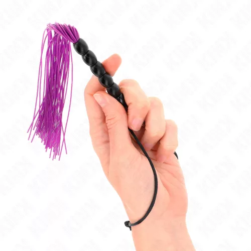 KINK – Mini szilikon ostor gyöngyökkel, 26 cm, lila