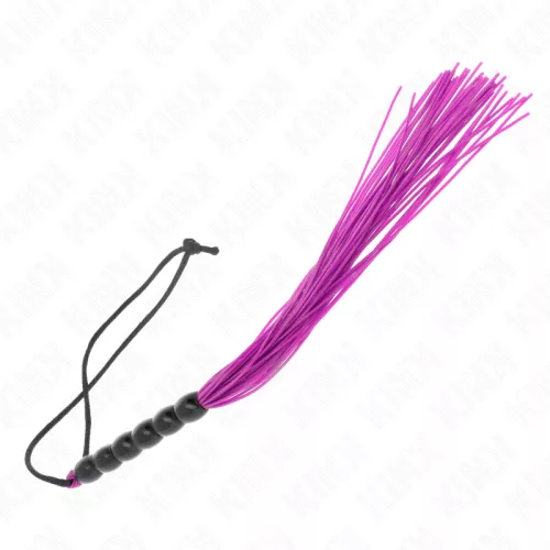 KINK – Mini szilikon ostor gyöngyökkel, 26 cm, lila