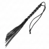 KINK – Mini szilikon ostor gyöngyökkel, 26 cm, fekete