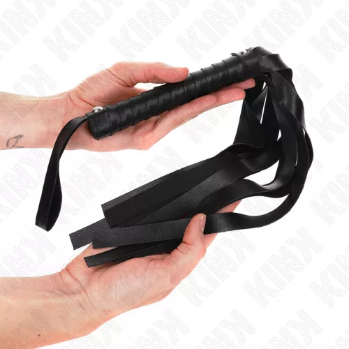 KINK - Széles szálú fekete ostor, 48,5 cm