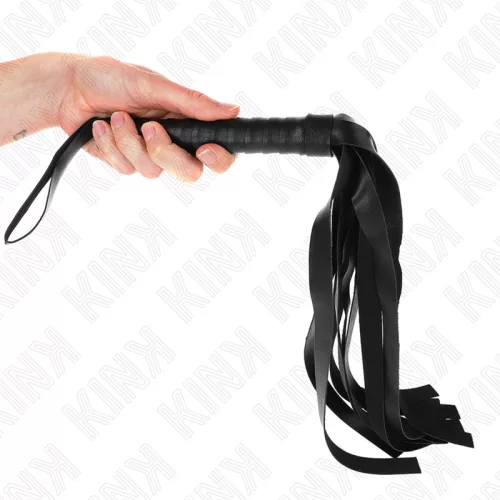 KINK - Széles szálú fekete ostor, 48,5 cm
